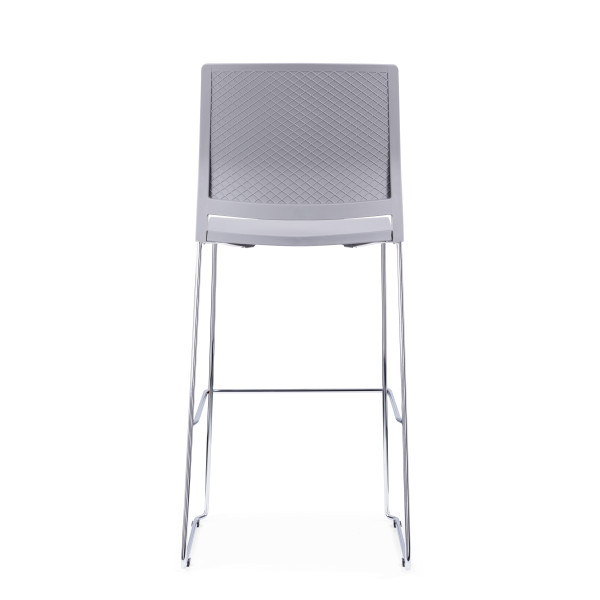 Verse Shell Skid Base Bar Stool